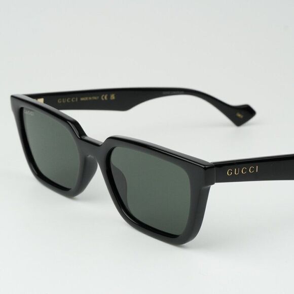 NEW Gucci GG1539S 001 Black Grey Unisex Rectangle Sunglasses GG 1539S main image 8